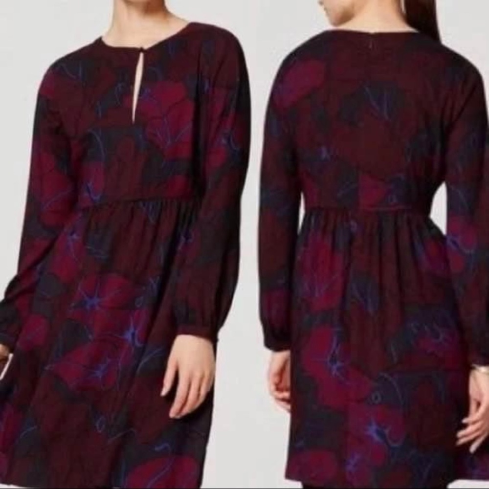 Key-hole Silk Dress